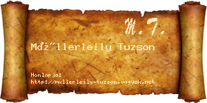Müllerleily Tuzson névjegykártya